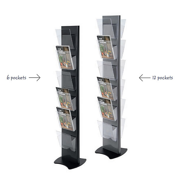 Brochure Rack Totem with Poster Display Frame | Brochure Sizes: A5 / A4